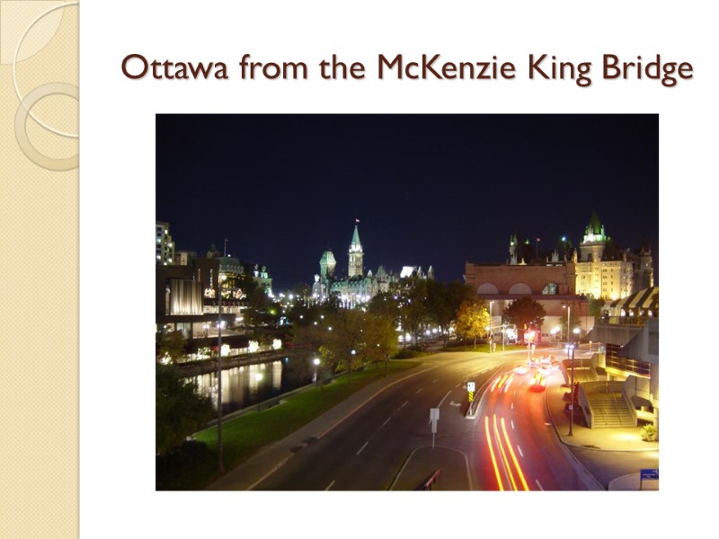 Ottawa from the McKenzie King Bridge